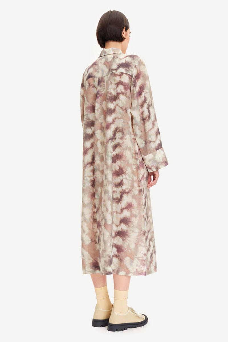 Samsoe Samsoe Robe GITTE shirt dress aop 14222 - Blurred Brown 