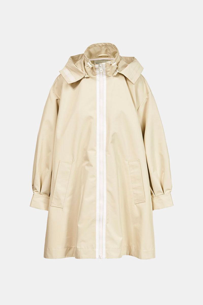 Essentiel Antwerp Veste DEAL Oversized Raincoat - French Stone 