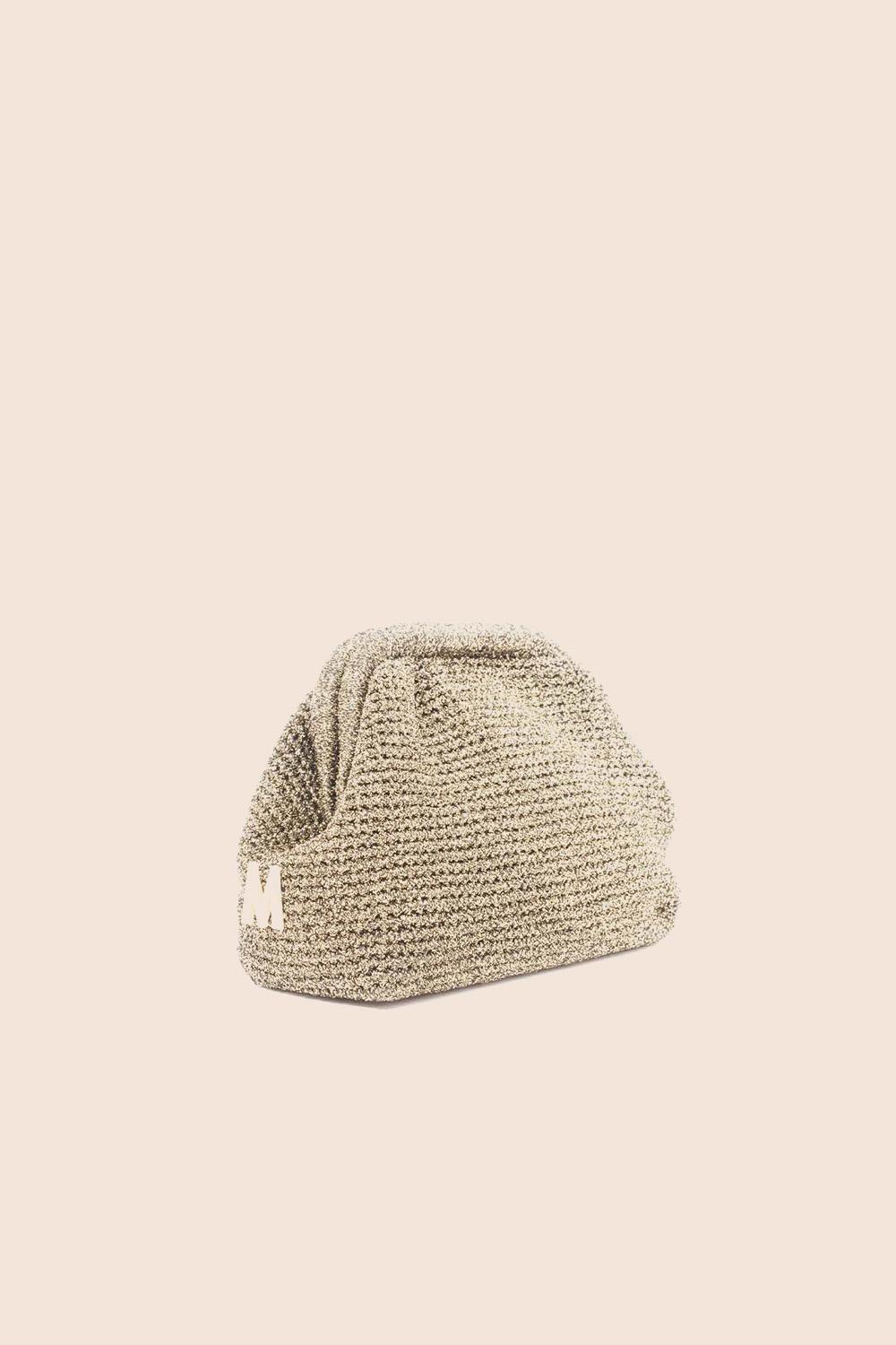 MIZELE Pochette SMALL CLUTCH Lurex - Light Gold 