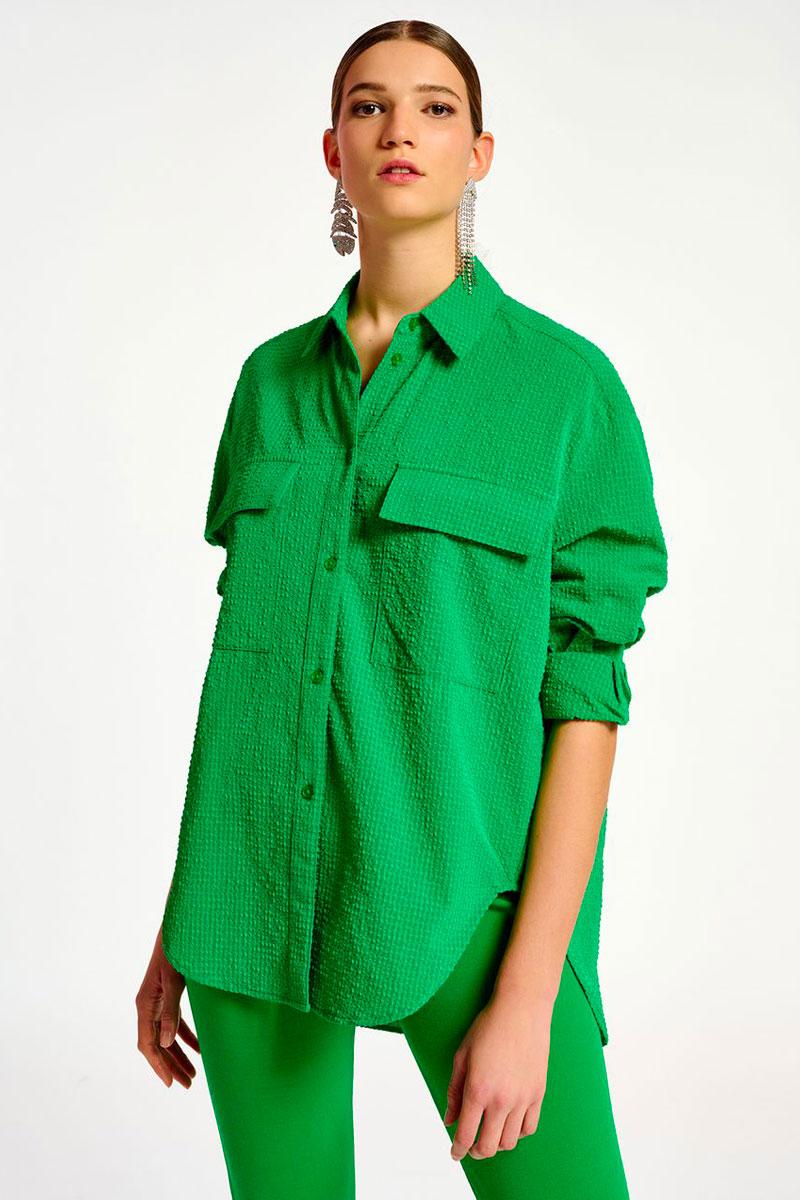Essentiel Antwerp Chemise DOLIVIA Oversized shirt - Granny Smith 