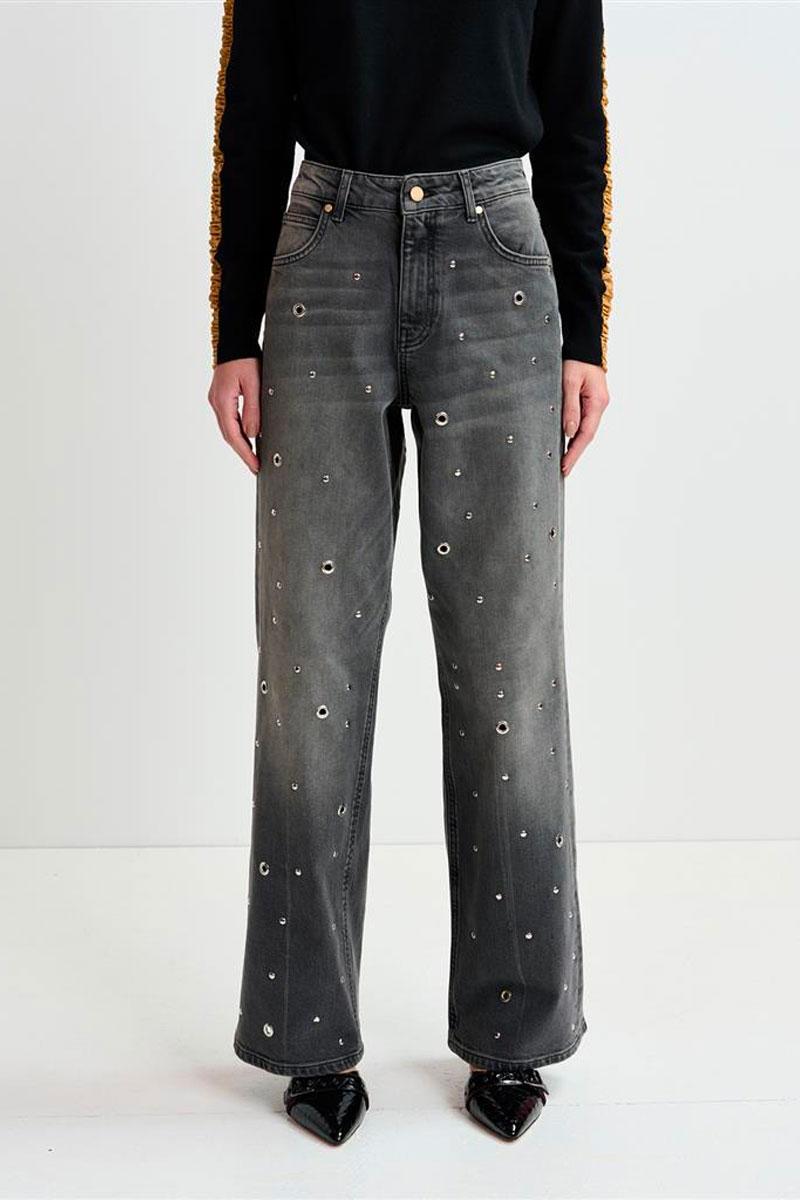 Essentiel Antwerp Jean GARMENT eyelet - Earl Grey 