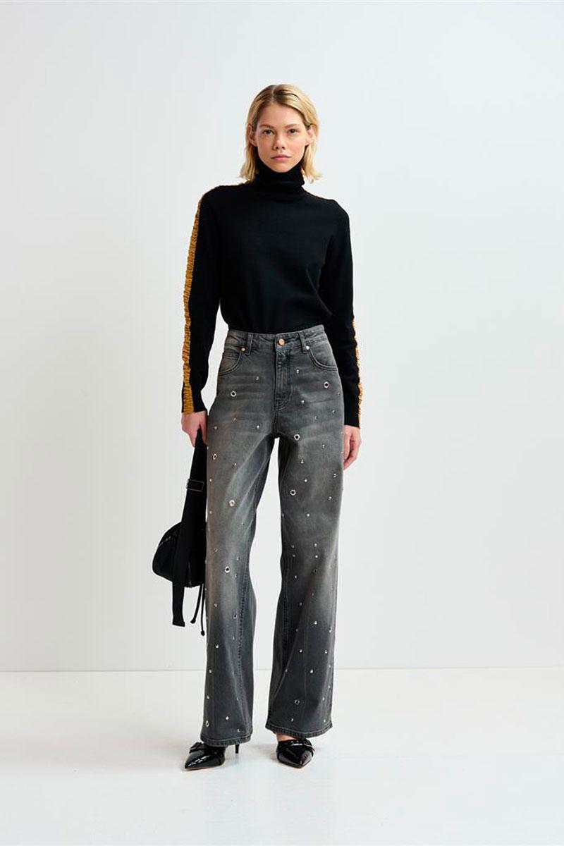 Essentiel Antwerp Jean GARMENT eyelet - Earl Grey 