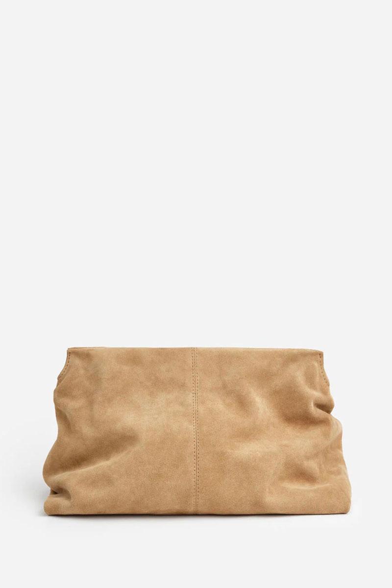 FLATTERED Pochette CLAY CLUTCH - Suede Sand 