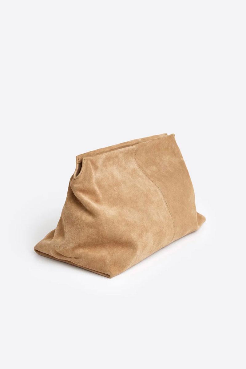 FLATTERED Pochette CLAY CLUTCH - Suede Sand 