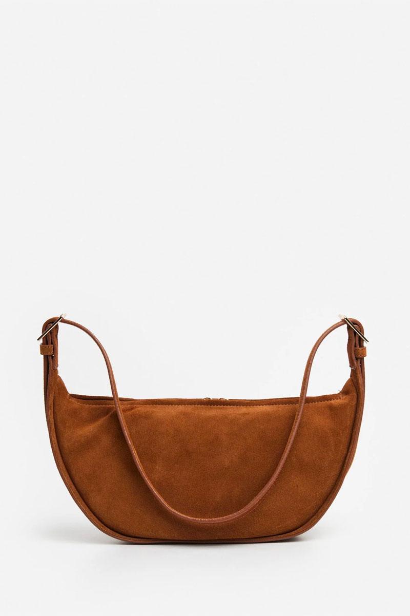 FLATTERED Sac IRMA Shoulder Bag - Suede Bourbon 