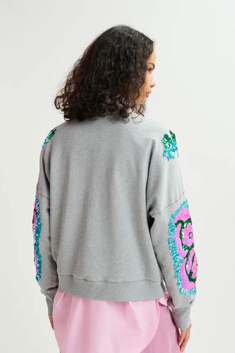 Essentiel Antwerp Sweatshirt Embroidered HECRAZY - Combo nimbus Cloud 