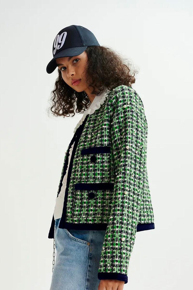 Essentiel Antwerp Veste HOMEWORK pearl embo jacket - Combo Pine Needle 