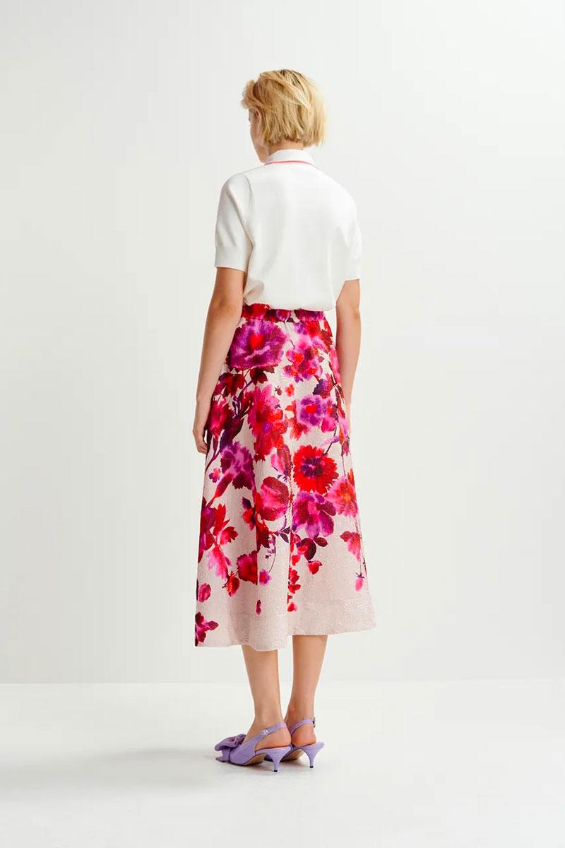 Essentiel Antwerp Jupe HARBOUR wide a line skirt - Combo Off White 