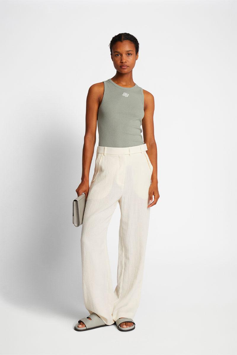 MUNTHE Pantalon FARRIS - Creme 