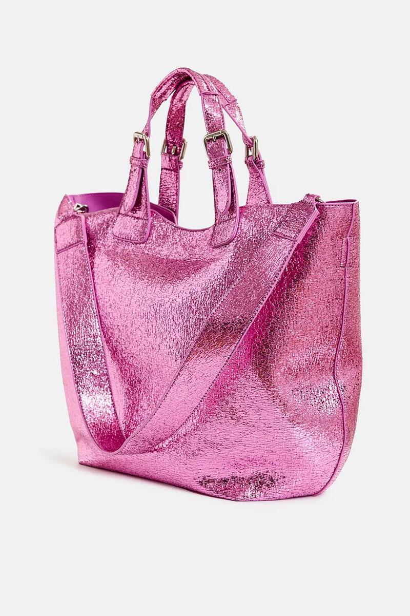 Essentiel Antwerp Sac HURRY faux leather shopper - Virtual Pink 