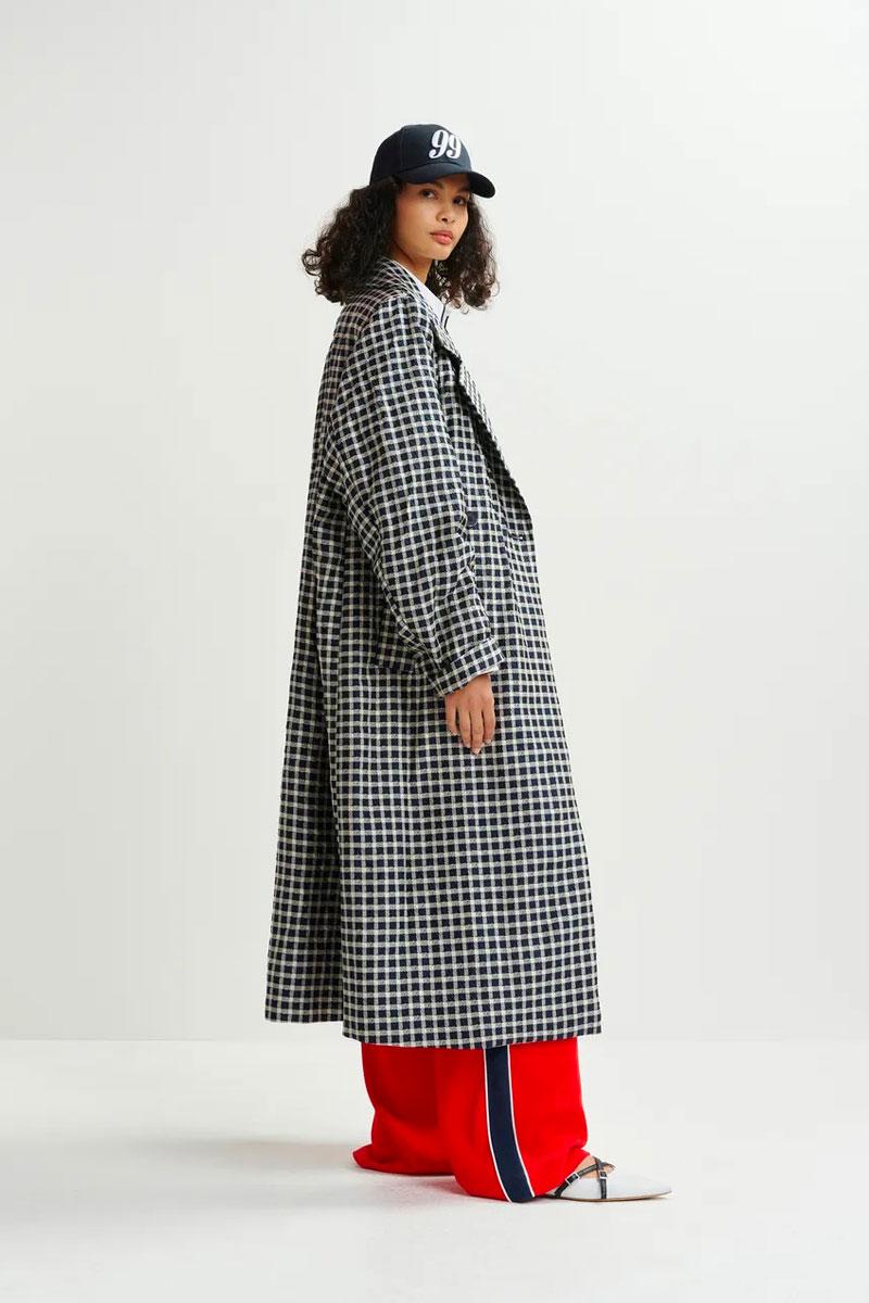 Essentiel Antwerp Manteau HARDLY oversized coat - Combo Dark Sapphire 