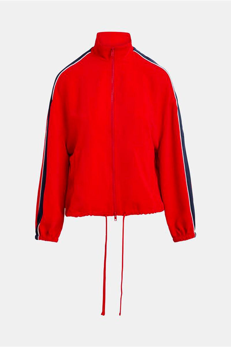 Essentiel Antwerp Veste HIDAHO contrast border jacket - True Red 