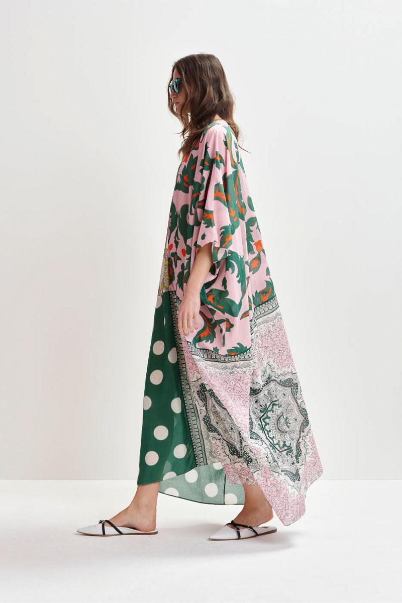 Essentiel Antwerp Robe HANSAS printed kaftan - Combo off White 