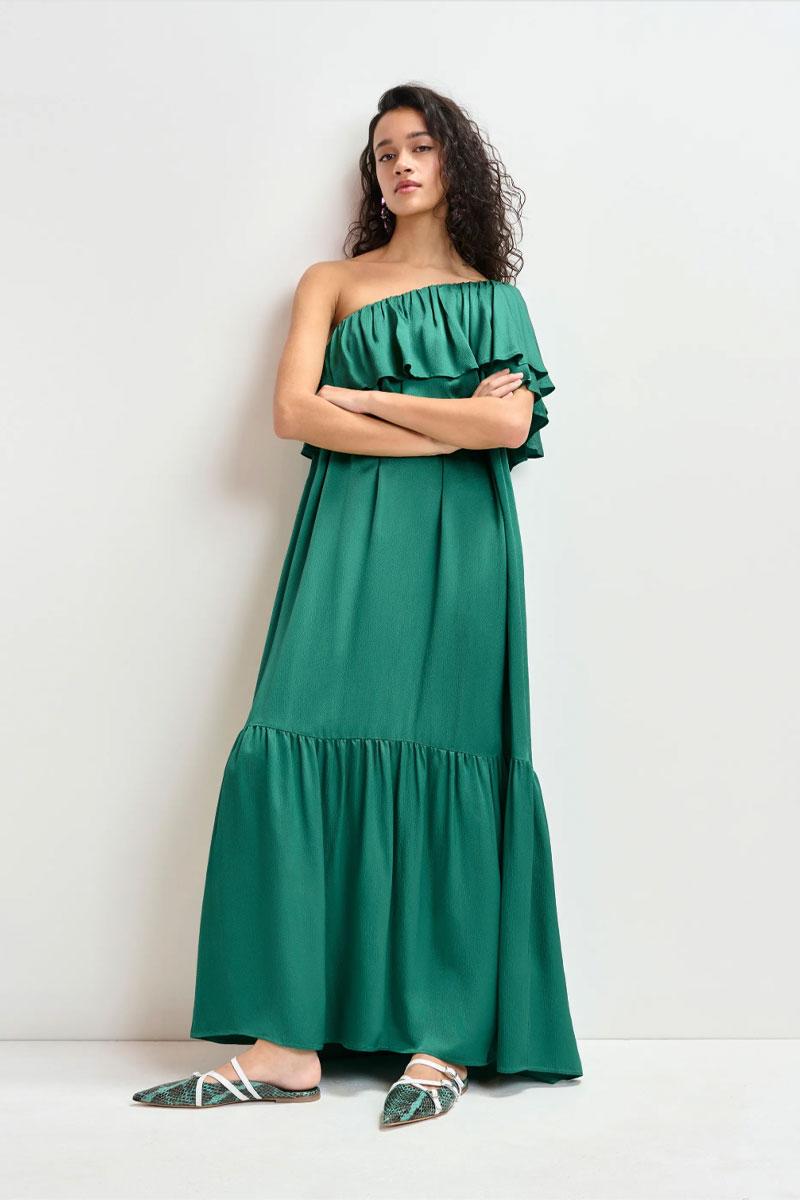 Essentiel Antwerp Robe HOENIX asymmetric dress - Madison Blue 