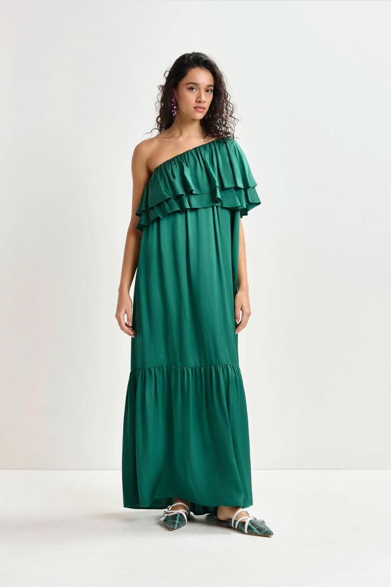 Essentiel Antwerp Robe HOENIX asymmetric dress - Madison Blue 