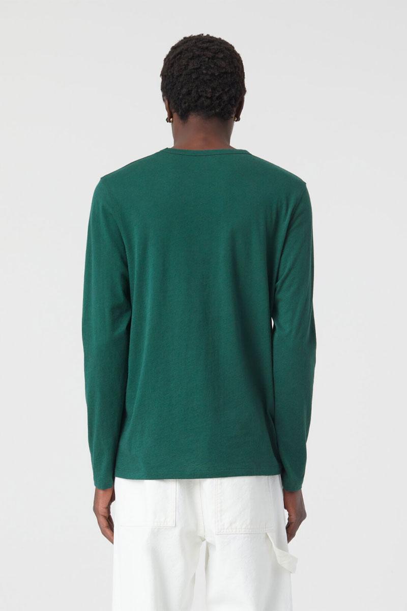 CLOSED MEN Cotton Cashmere Longsleeve - Fern Green  