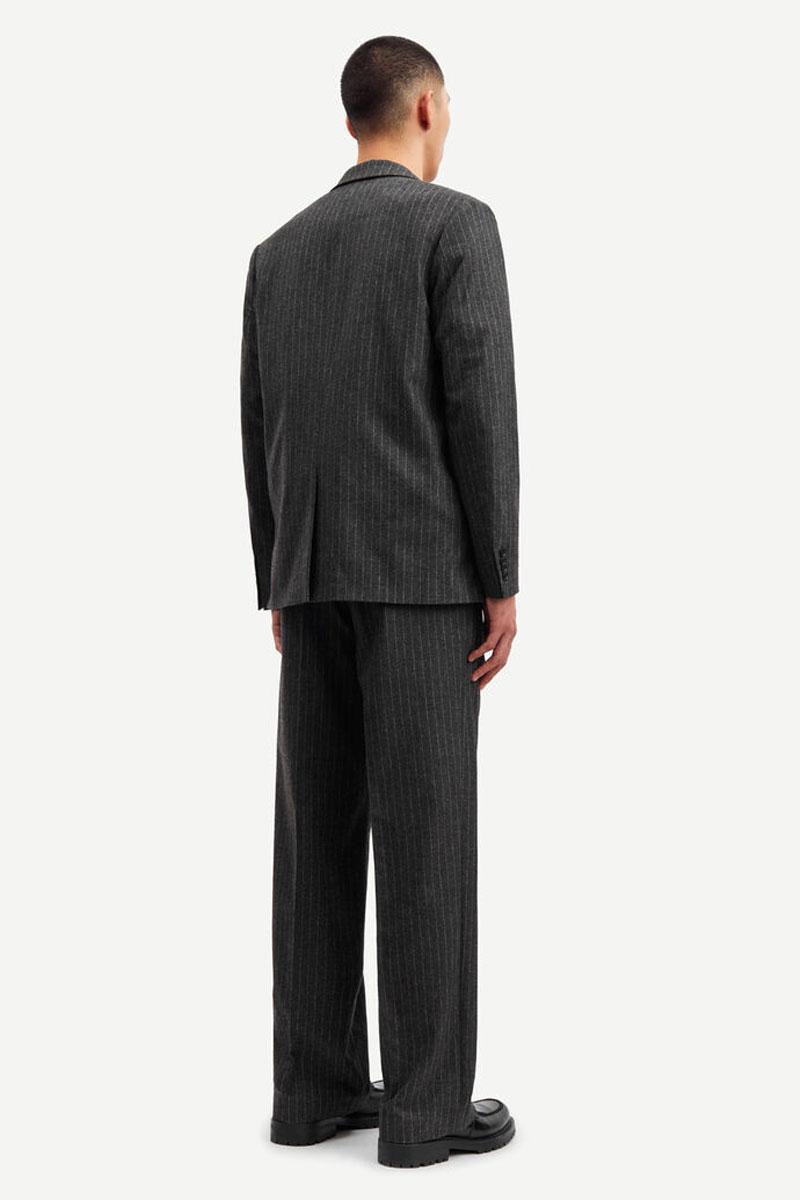 SAMSOE SAMSOE MEN CHRISTOPH Trousers 14996 - Dark Grey Pinstripe 