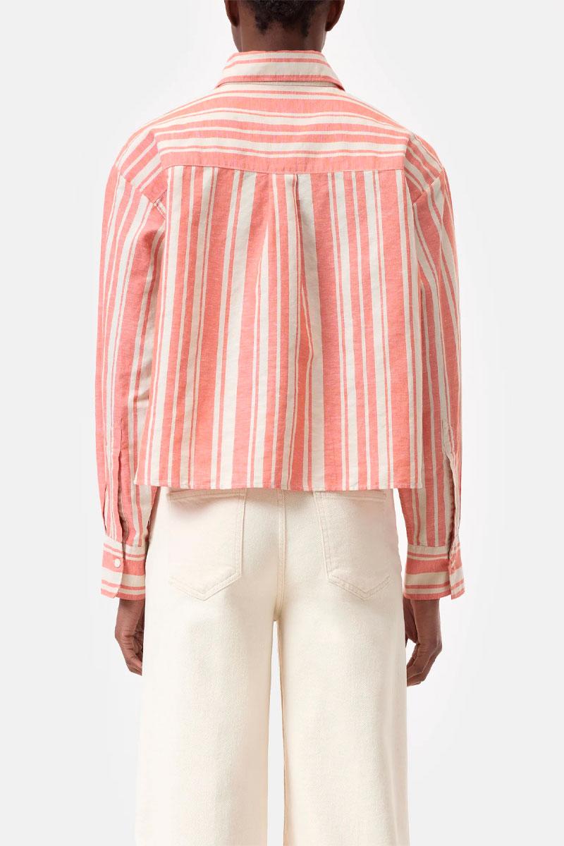 CLOSED Cropped Oversized Shirt - Washed Red  
