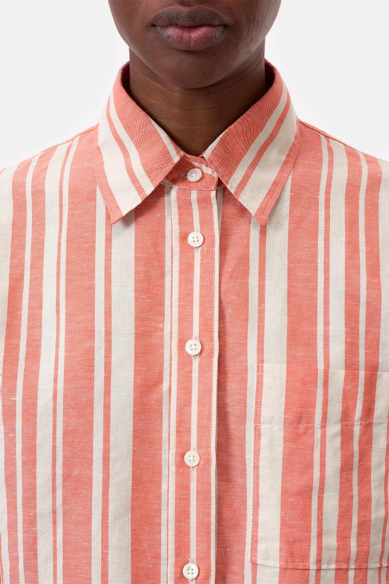 CLOSED Cropped Oversized Shirt - Washed Red  