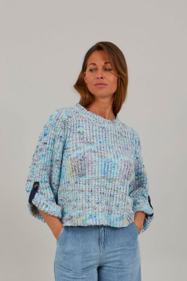 Coster Copenhagen Knit with nylon - Sky melange 