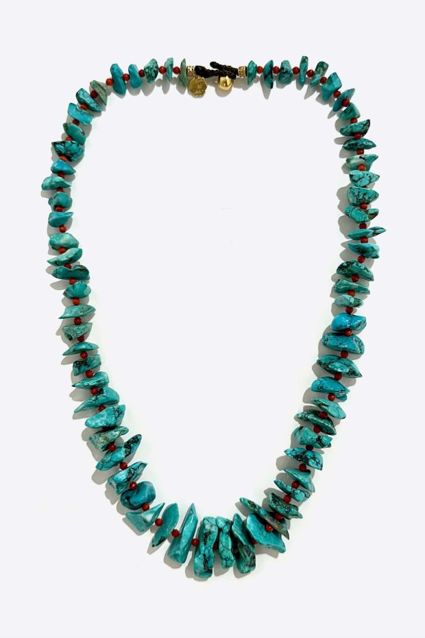 Bohemian Rhapsodie Collier CIRO - Turquoise & Corail 