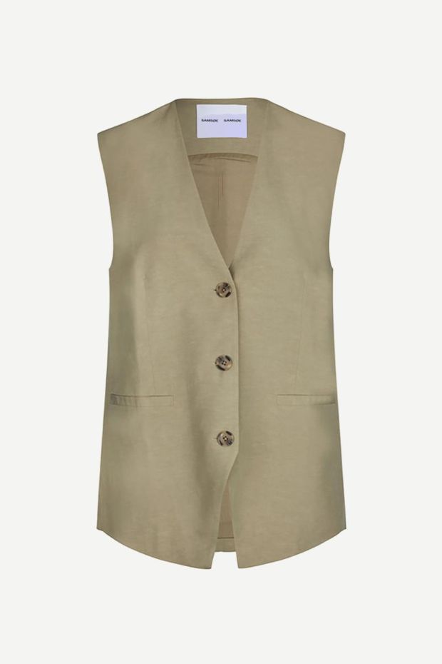 Samsoe Samsoe Gilet SALENI vest 15262 - Light Olive 