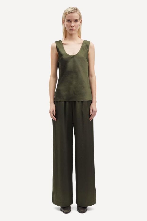 Samsoe Samsoe Pantalon SAHELENA trousers 12959 - Forest Night 