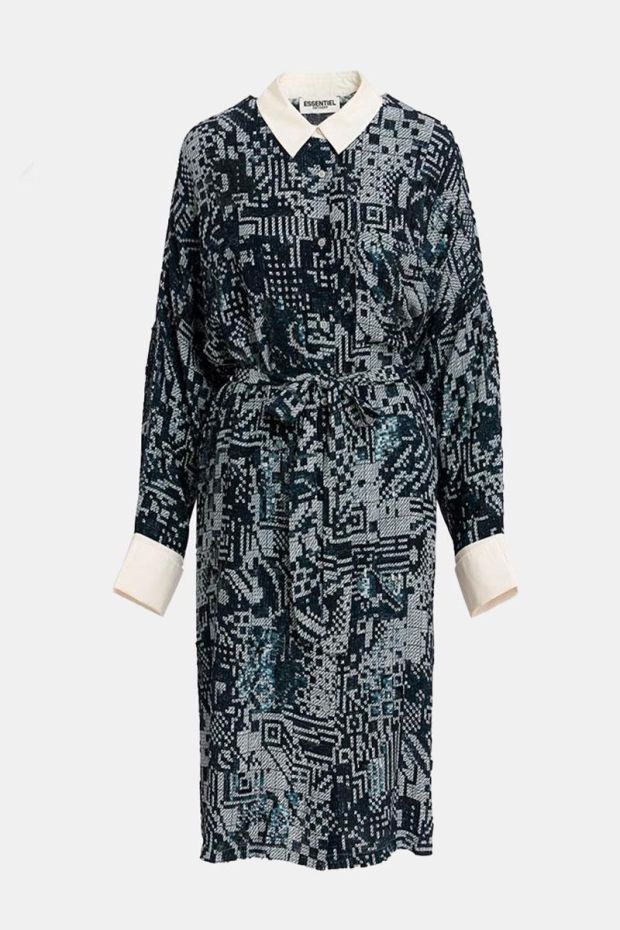 Essentiel Antwerp Robe GLADYS embellished dress - Combo Black 