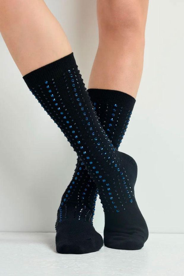 Essentiel Antwerp Chaussettes GRAPES socks with rhinestones - Black 