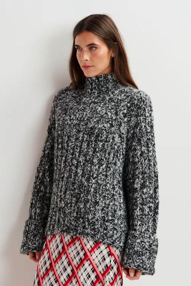 Essentiel Antwerp Pull GENERA mix knitted - Combo Black 