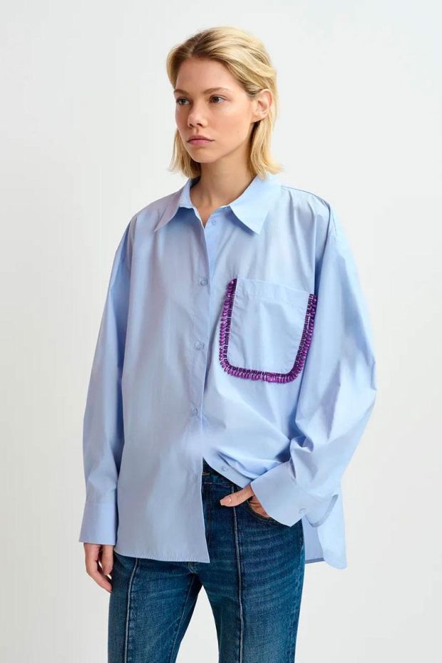 Essentiel Antwerp Chemise GET embelliished shirt - Inge's Kitchen 