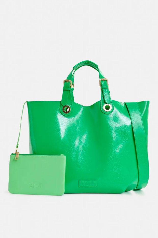 Essentiel Antwerp Sac Cabas GINNIE vernish shopper - Hulk 