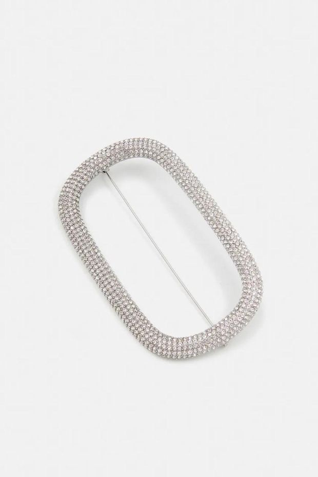 Essentiel Antwerp Broche GELOLA with rhinestones - Off White 