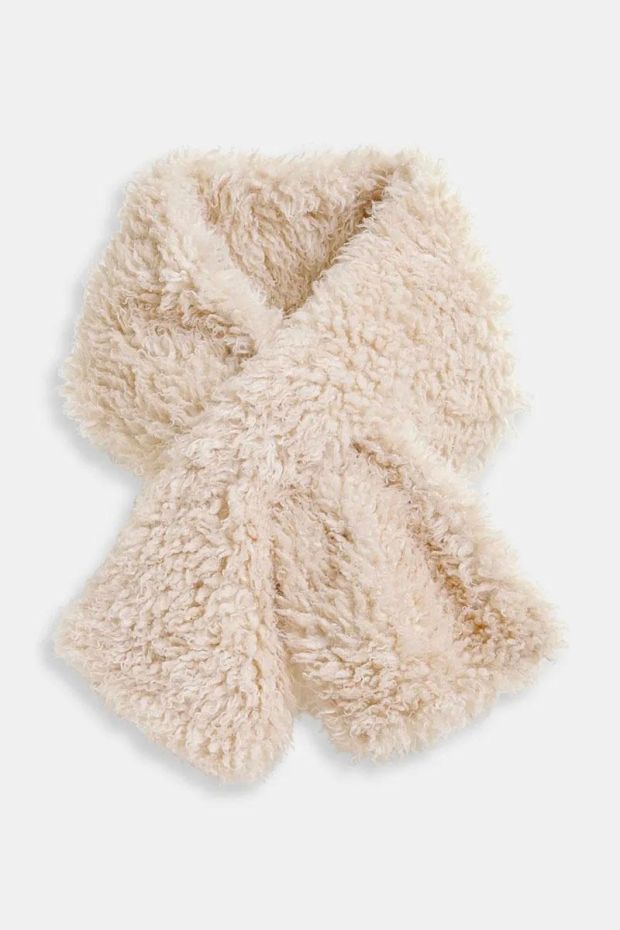 Essentiel Antwerp Echarpe GRADUATE faux fur scarf - Off White 