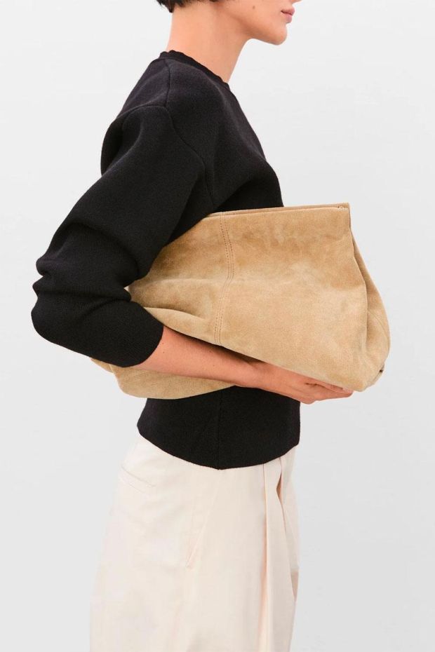 FLATTERED Pochette CLAY CLUTCH - Suede Sand 