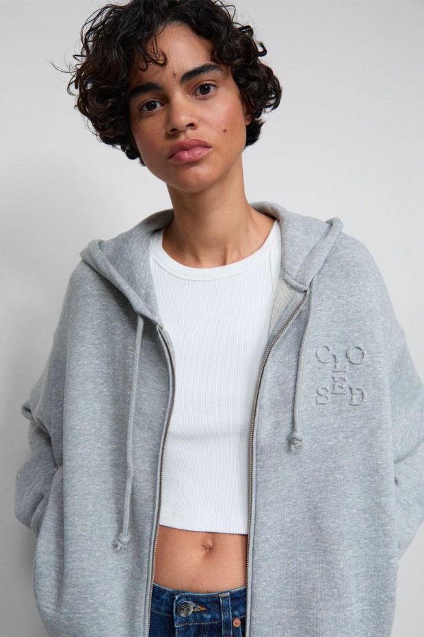 CLOSED Zip Jacket - Light Grey Melange  