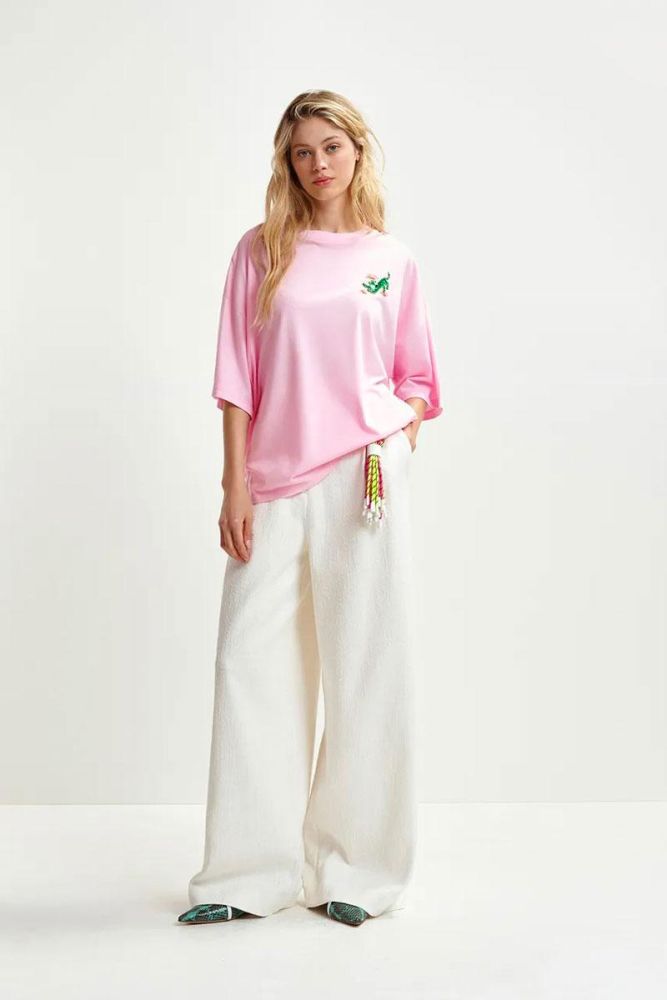 Produit Essentiel Antwerp Pantalon HEVIG wide leg pants - Off White 