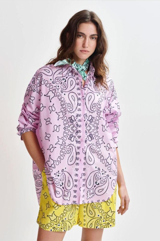 Produit Essentiel Antwerp Chemise HISTENDE printed shirt - Combo Pure Pink 