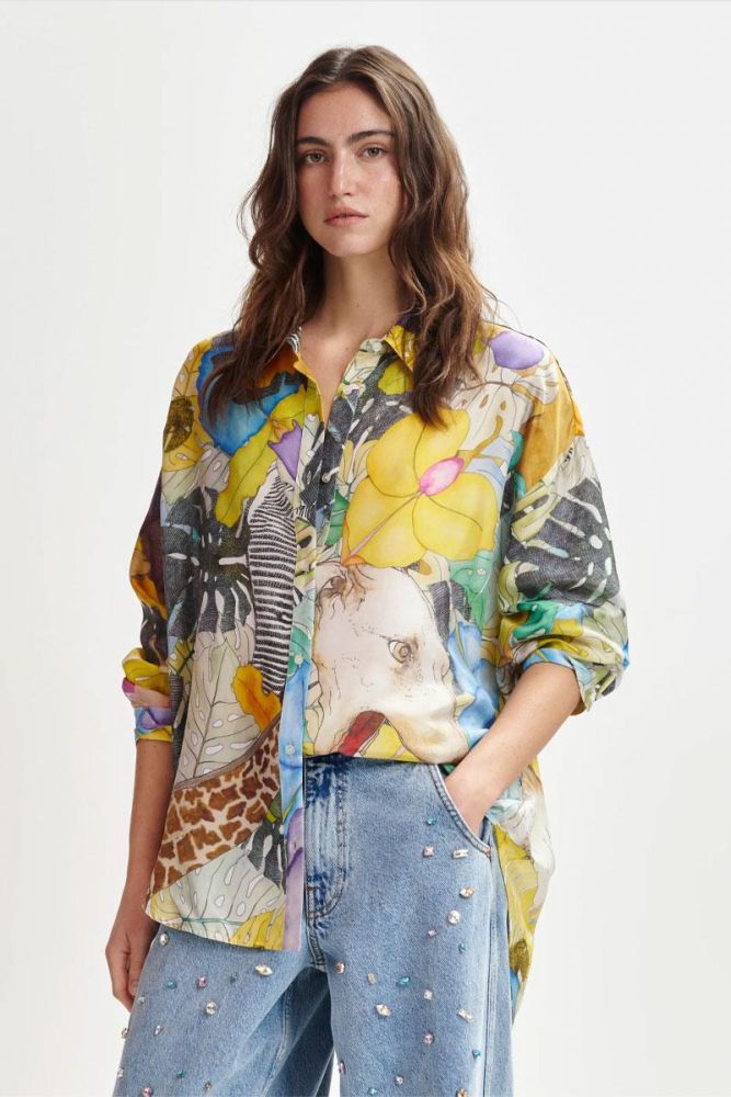 Produit Essentiel Antwerp Chemise HILA oversized shirt - Combo Off White 